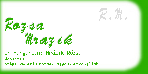 rozsa mrazik business card